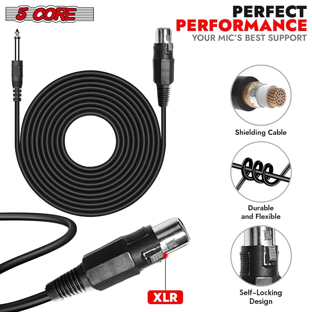 5Core XLR Microphone Dynamic Mic Karaoke Singing Studio Mics Handheld Microfono