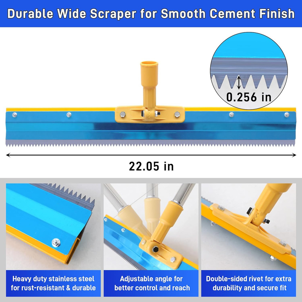 Self Leveling Cement Tool Kit- Epoxy Floor Tool Kit Includes Self-Leveling Rake,