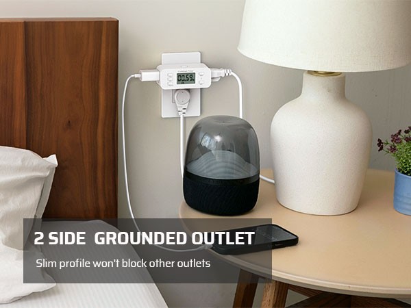 DEWENWILS Electrical Timer, Countdown & Repeat Modes, for Grow Lights & Charger