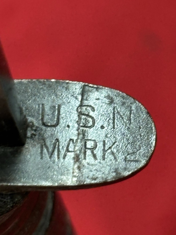 WWII USN Mark 2 Fighting Knife with Scabbard