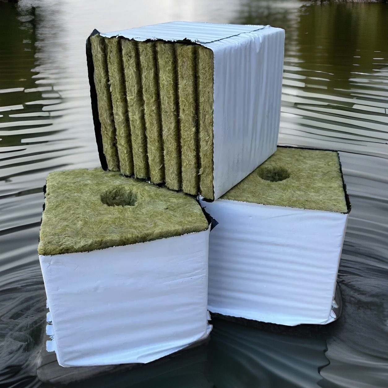 48pk 6" x 6" Rockwool Grow Blocks Cubes Quick Drain Healthy Planting