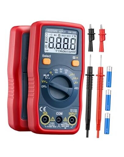 Digital Multimeter, Voltmeter 1.5v/9v/12v Battery Voltage Tester Auto