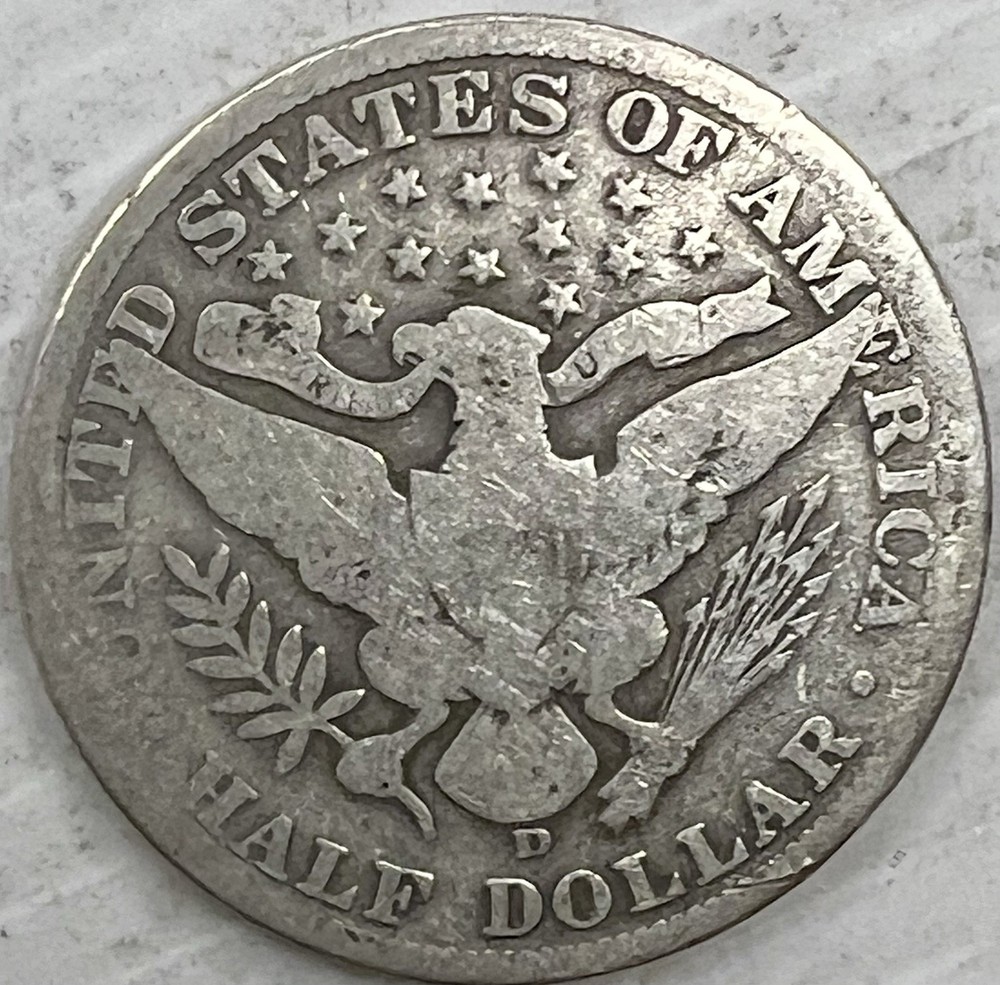 1906D Barber Half Dollar Nice Original Circulated Good Condition