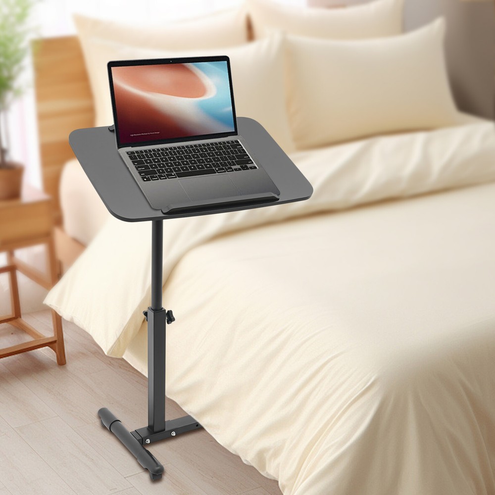 Bedside Table Adjustable Hospital & Home Use Bed Table Rolling Laptop Table