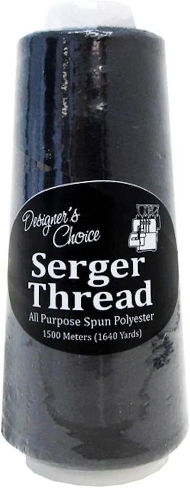 12 Black & White Serger Thread Spools for Quilting Embroidery Overlock