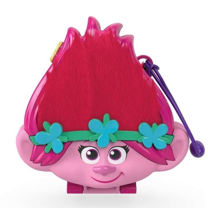 Polly Pocket & DreamWorks Trolls Compact Playset w POPPY & BRANCH & Accessories