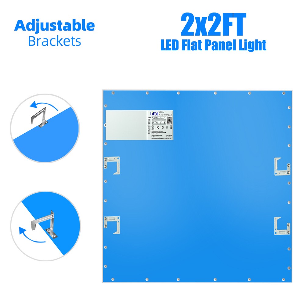 2x2 Drop Ceiling Light Fixture, 45W 5000K Recessed Back-Lit LED Flat Panel Light
