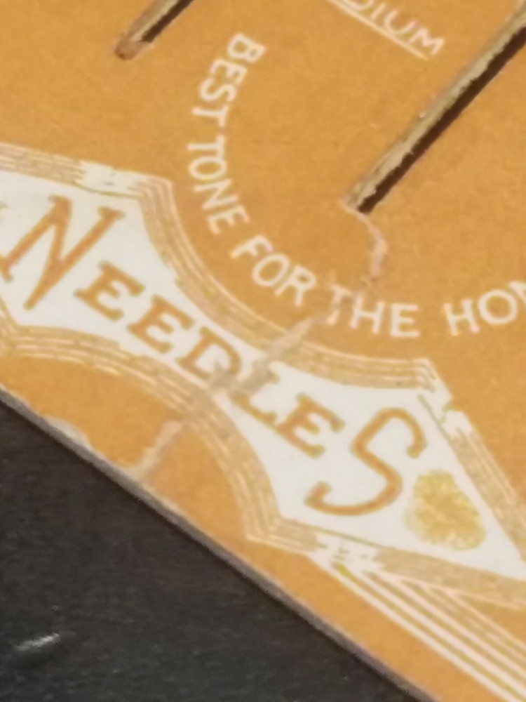gramophone phonograph needle packet card empty vallorbs