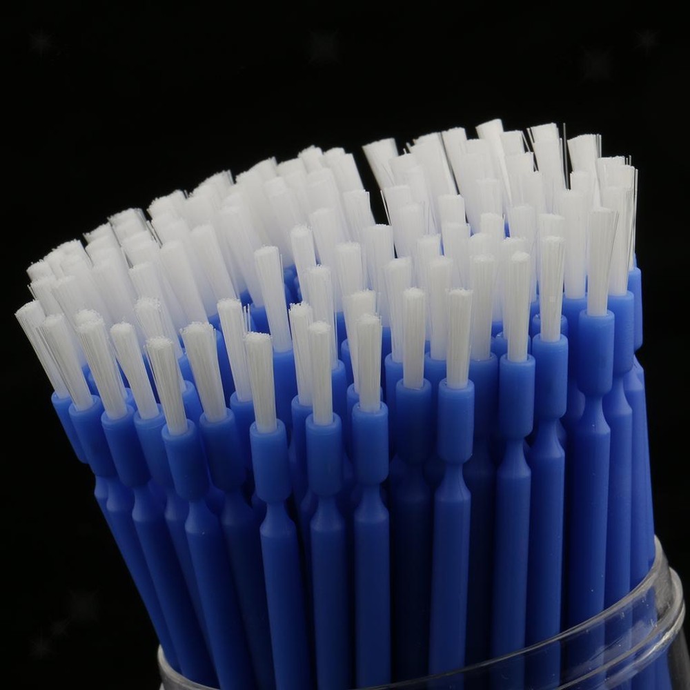 100 Pcs Dental Disposable Tooth Applicator Long Micro Brush Composite Materials