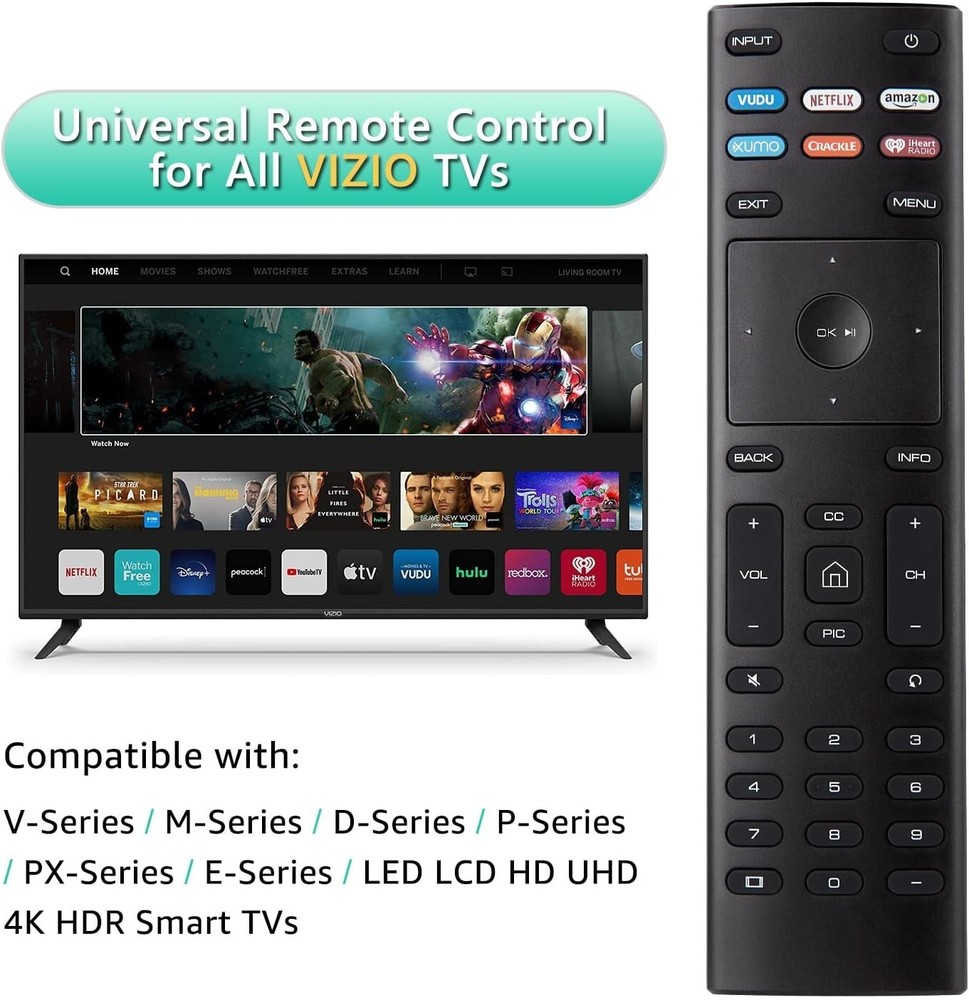 Vizio XRT136 Remote for E60-E3 E65-E0 E65-E1 E65-E3 M70-E3