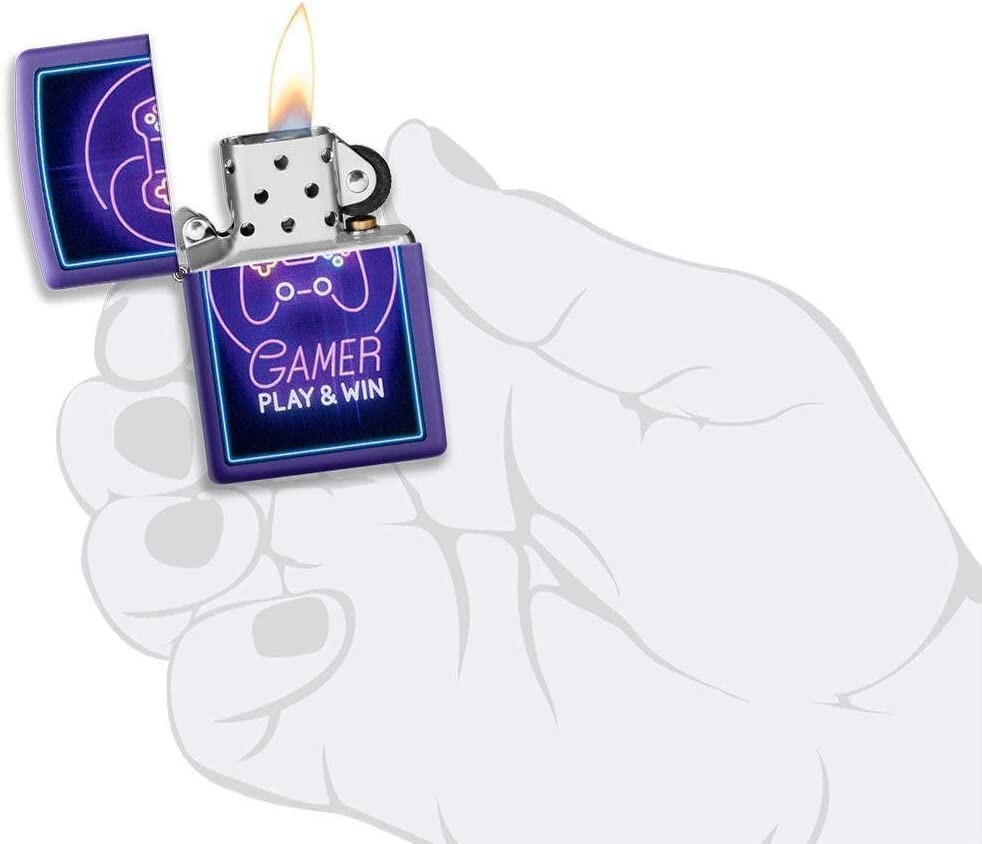 Zippo 49157 Gamer Controller Design Purple Matte