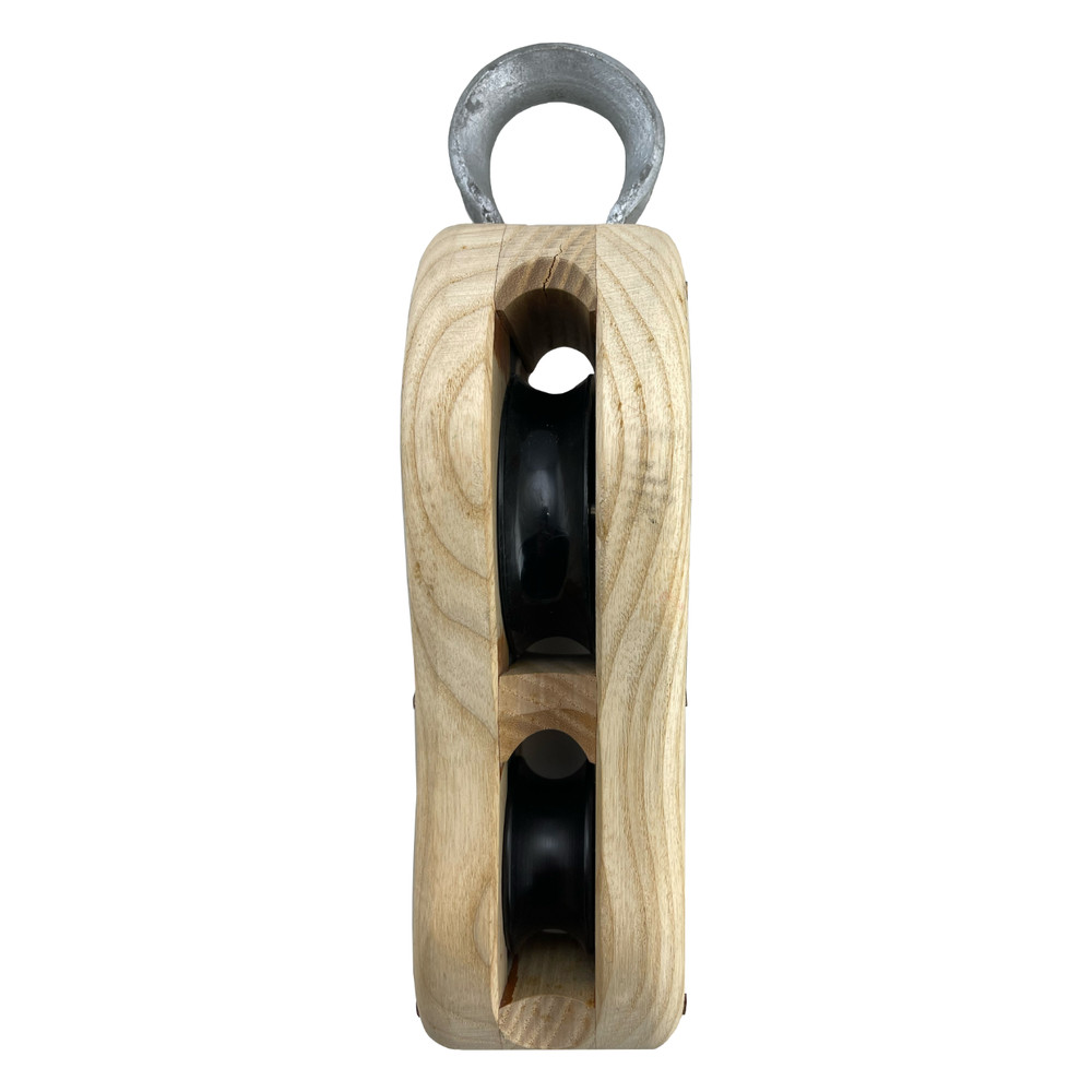 9" Fiddle Block, Ash Wood unfinished, Galvanized bindings