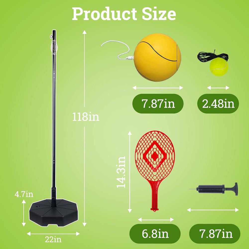 Tetherball Tennis&Tetherball Set with Sturdy Base,Tetherball Equipment for Backy