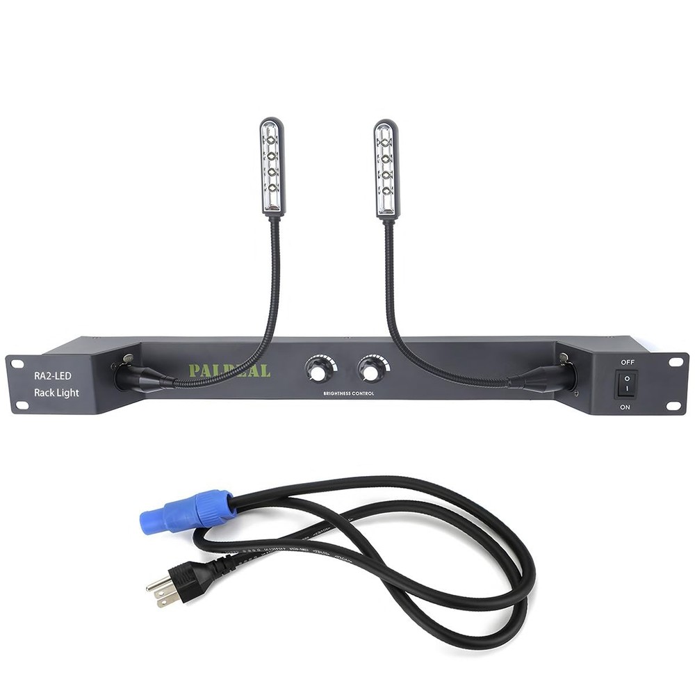 Dual 16Inch LED Gooseneck Rack Lights with Adjustable Brightness Control