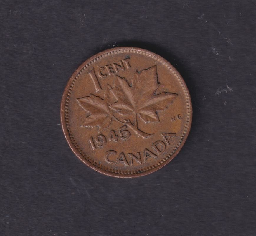 CANADA - 1945 1 Cent Coin (259)