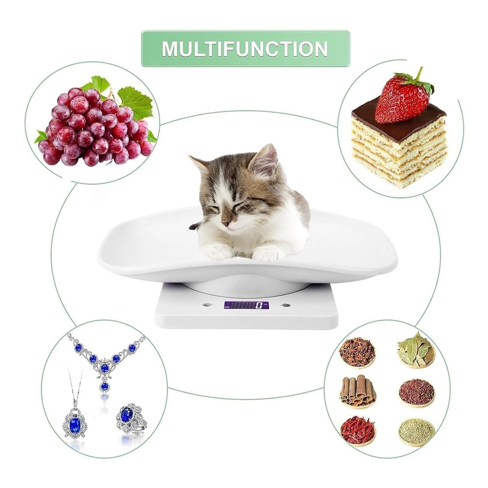Digital Pet Scale,Small Animal Scale with LCD Display,Multifunction Kitchen Food