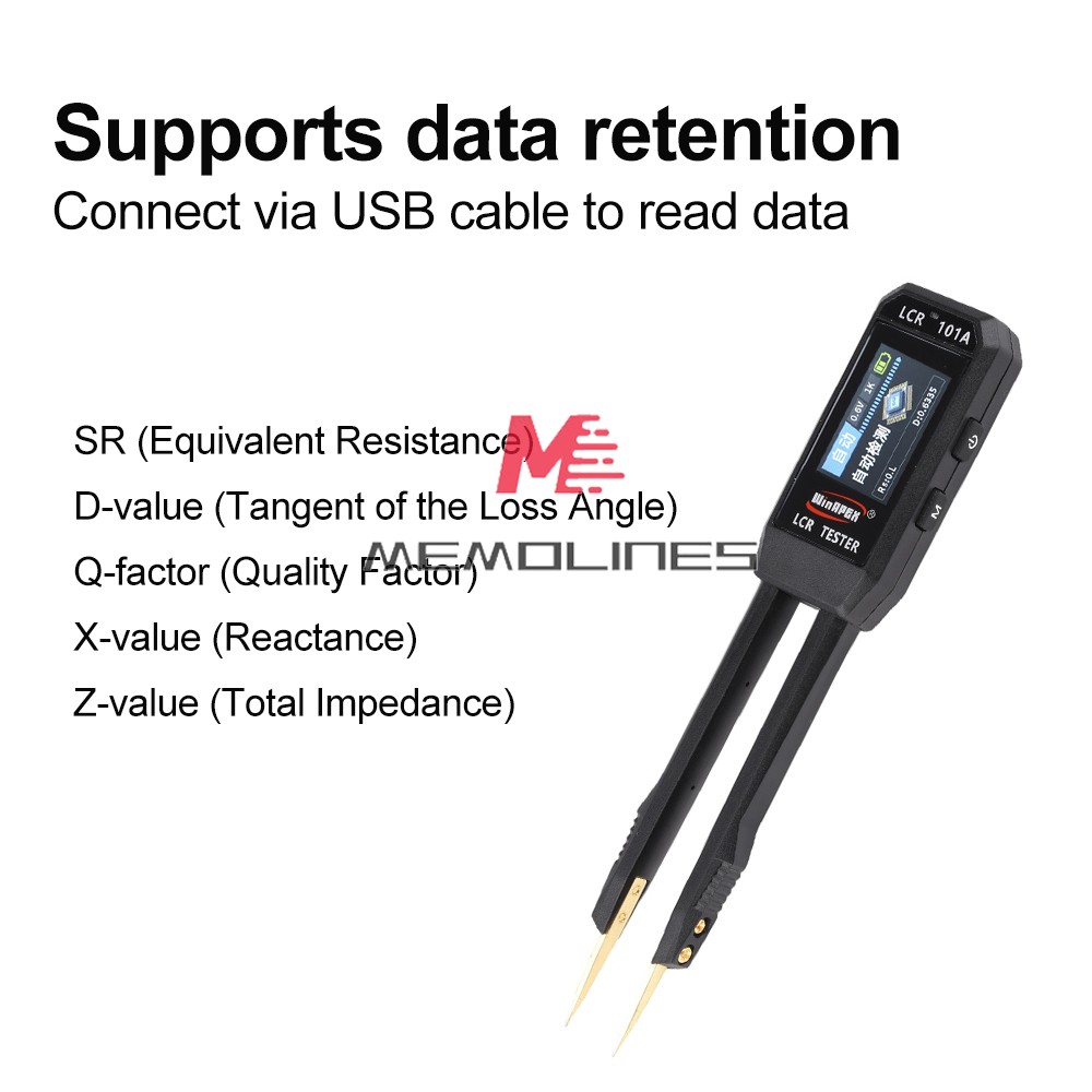 Digital Smart Bridge Tweezer LCR SMD ESR Tester Ohm Capacitance Test Multimeter