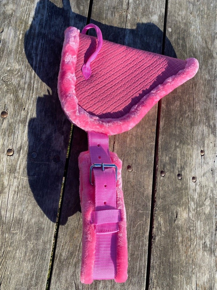 Fleece bottom miniature horse bareback pad assorted colors