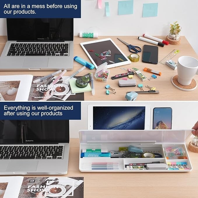 TSJ Office Small Glass Desktop Whiteboard White