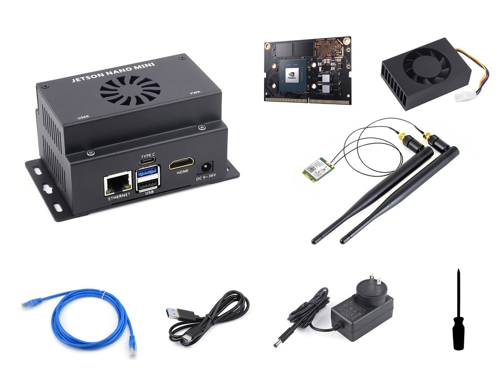 Waveshare Mini-Computer Based on Jetson Nano Module Onboard Multiple Peripheral