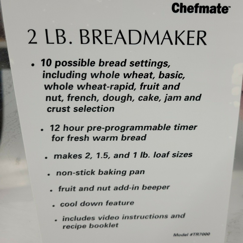 Used Paddle for Chefmate Bread Maker Machine Model TR7000 (S18) TR-7000 only