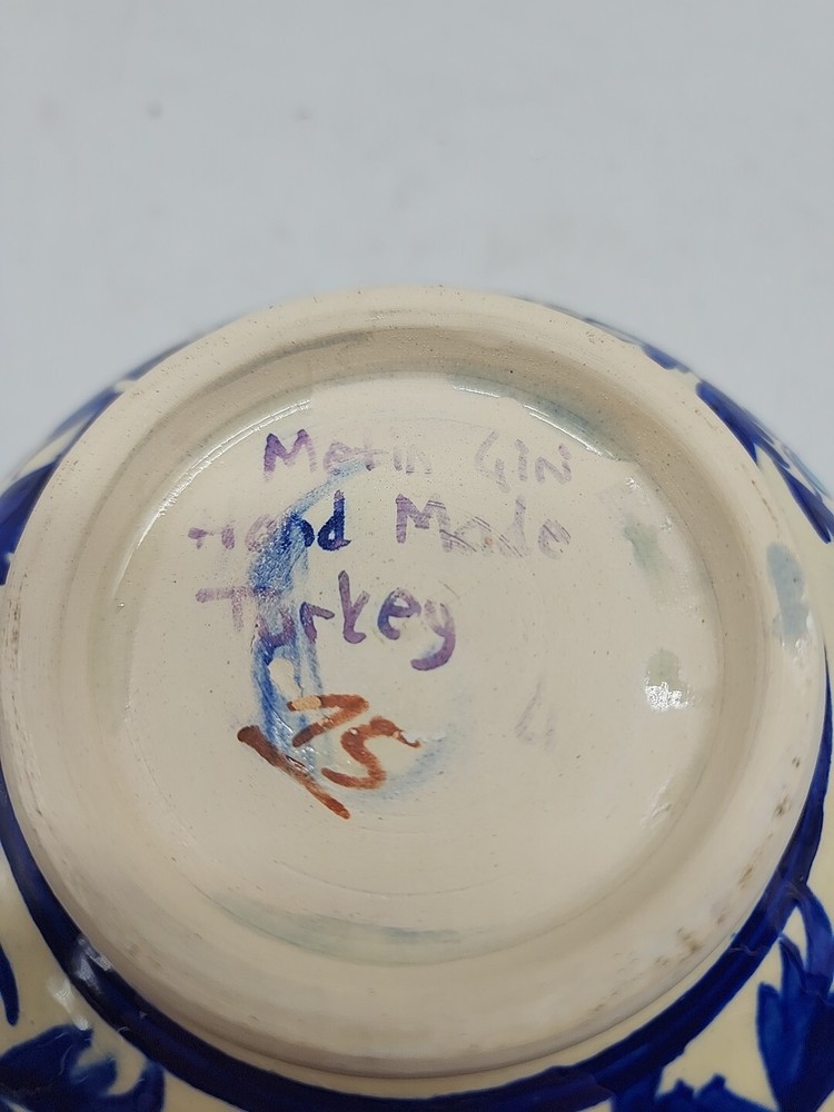 Vintage Signed Turkish Bowl, Signed