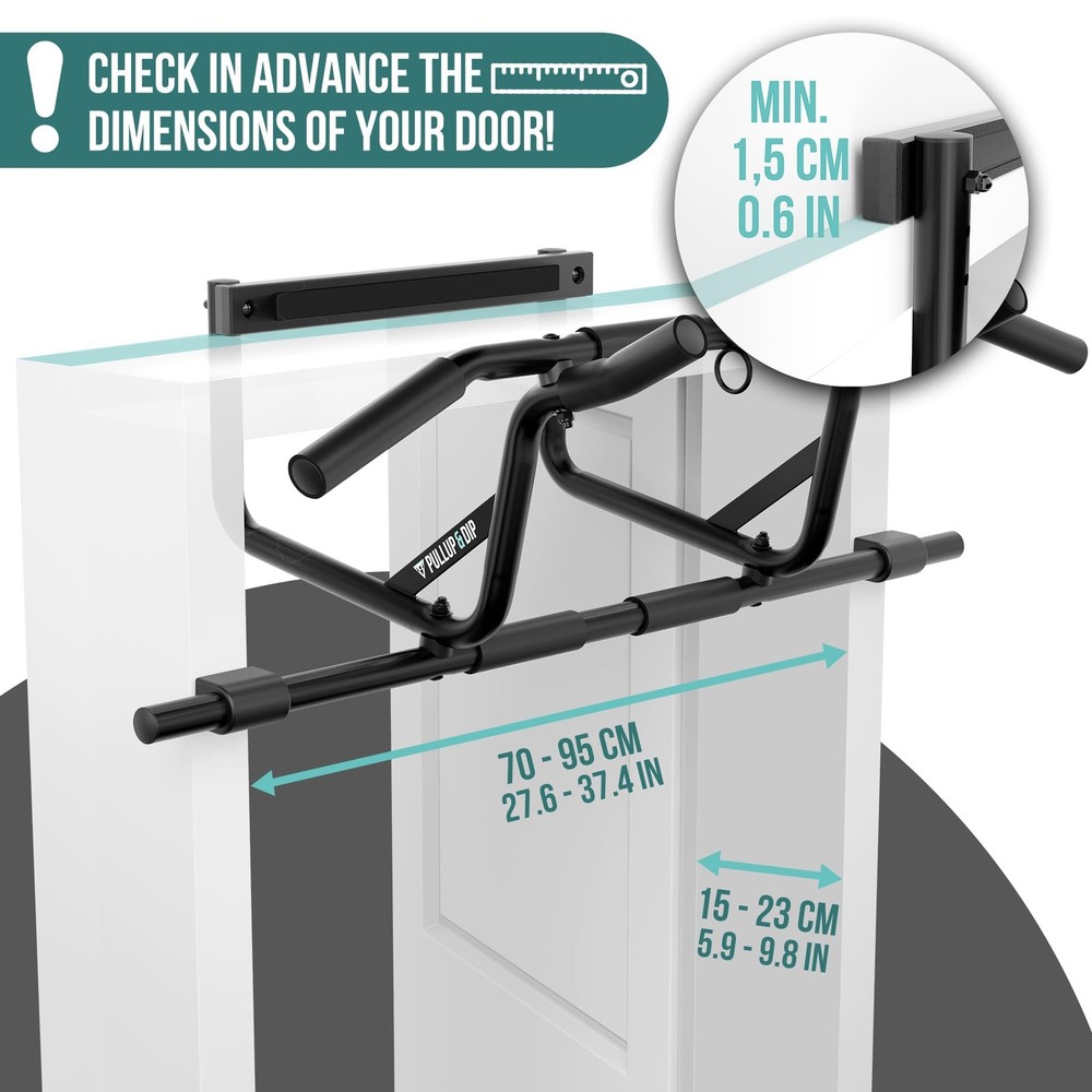 PULLUP & DIP Doorway Pull-Up Bar Without Screwing And No Slipping, Profession...