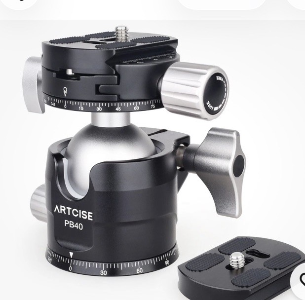 Artcise PB40 Low Profile Tripod Head 40MM Ball Head Panoramic New