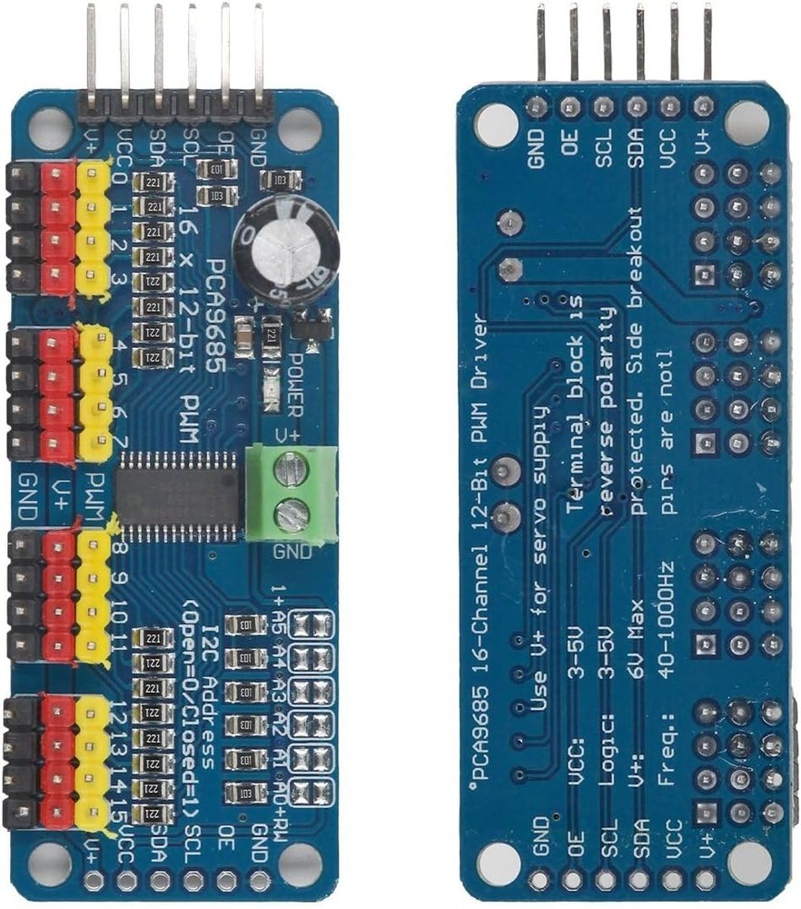 4Pcs PCA9685 16-Channel Module PWM/Servo/servo Driver Board Controller IIC...