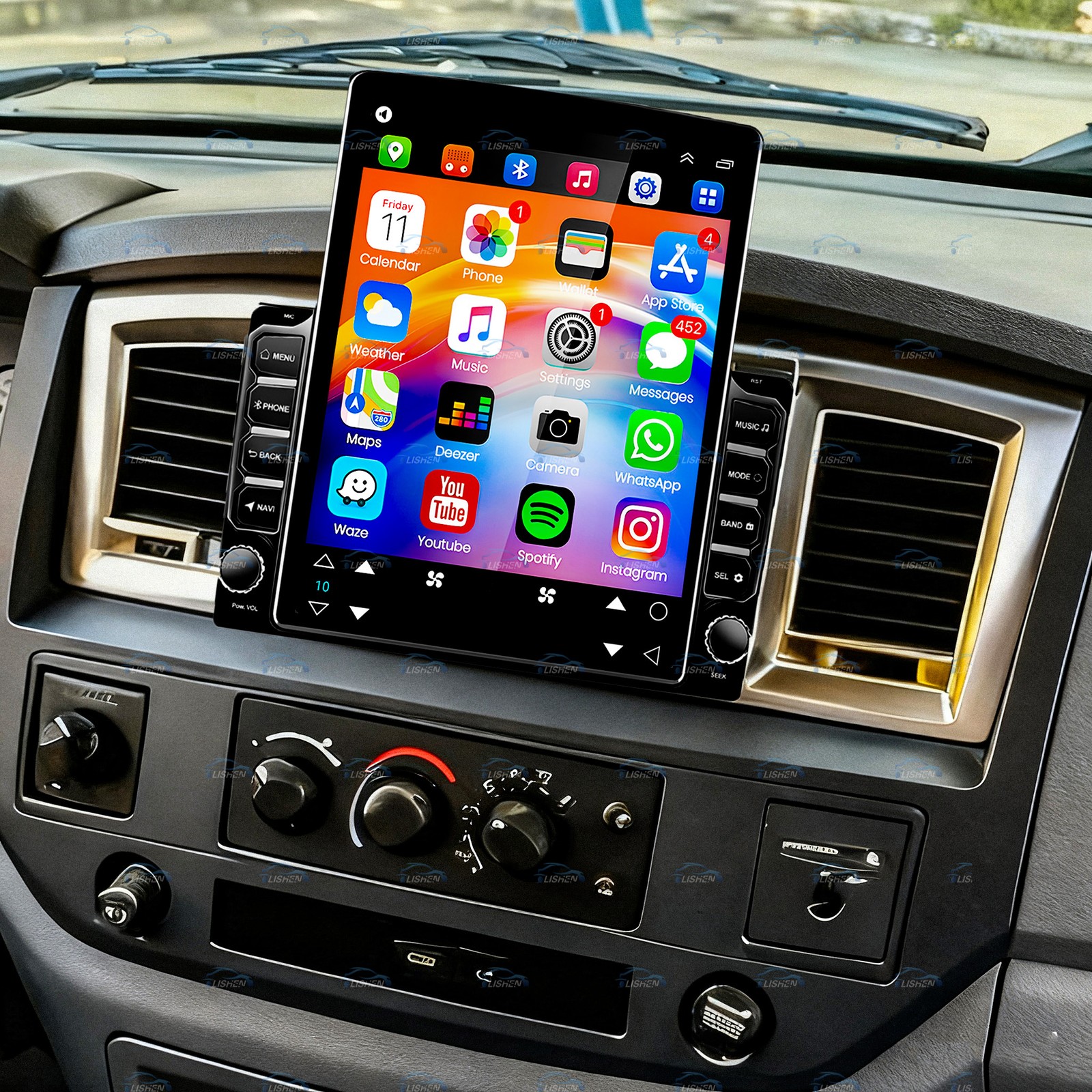 9.7" CarPlay For 2006-2008 Dodge Ram 1500 2500 3500 Car Stereo Radio GPS WIFI BT