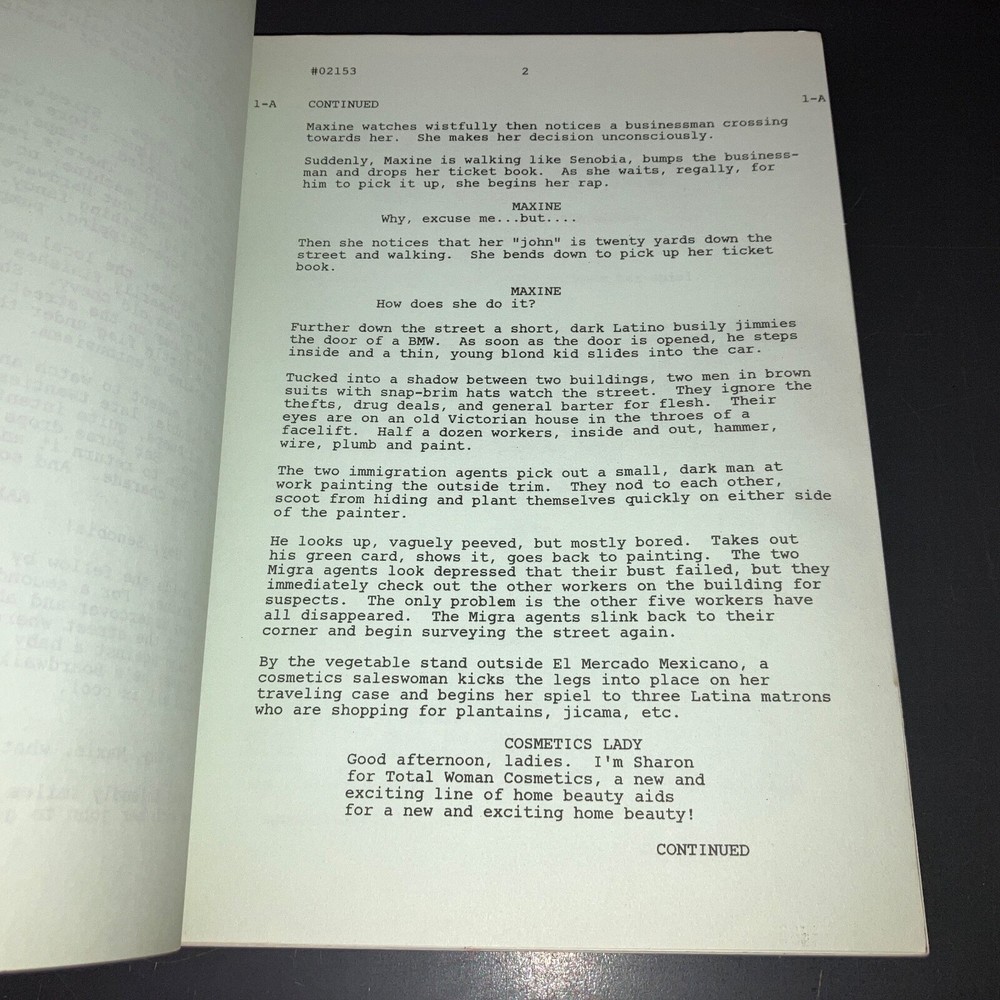 CRACKERS (9/30/82) Louis Malle Second Draft Production Script + COA!