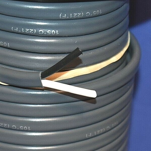 Trailer Light Cable 2 Wire Wiring Harness 100' Roll 12 Gauge Jacketed Grey Deka