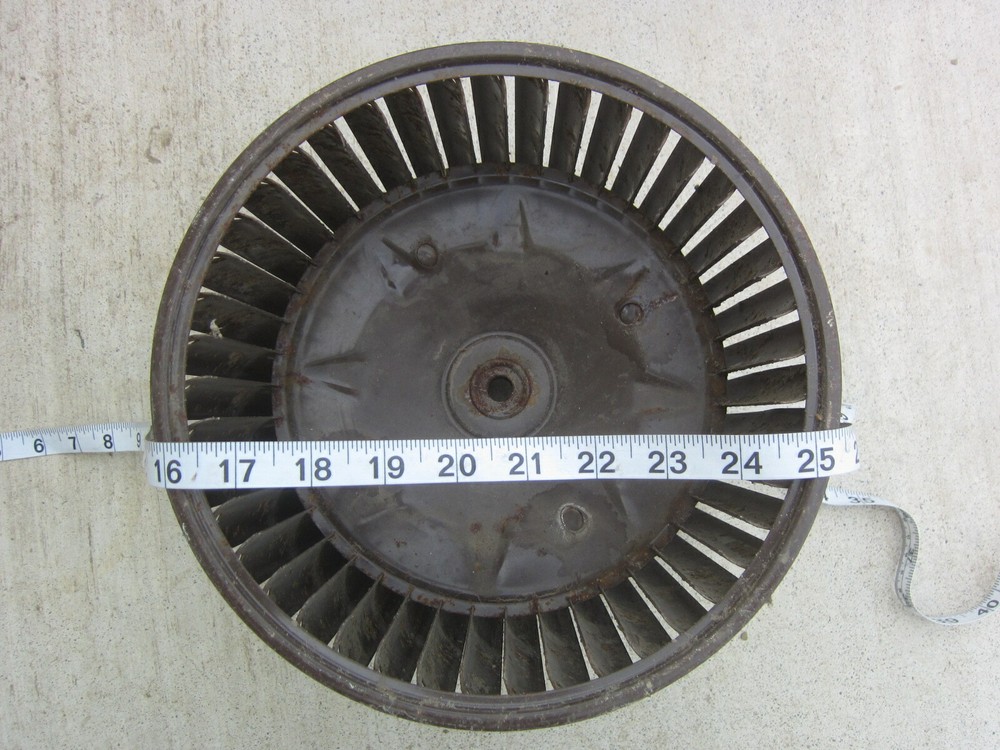 Wheel Dia 9" Width 7" Bore Dia 1/2" CW Blower Wheel, Used