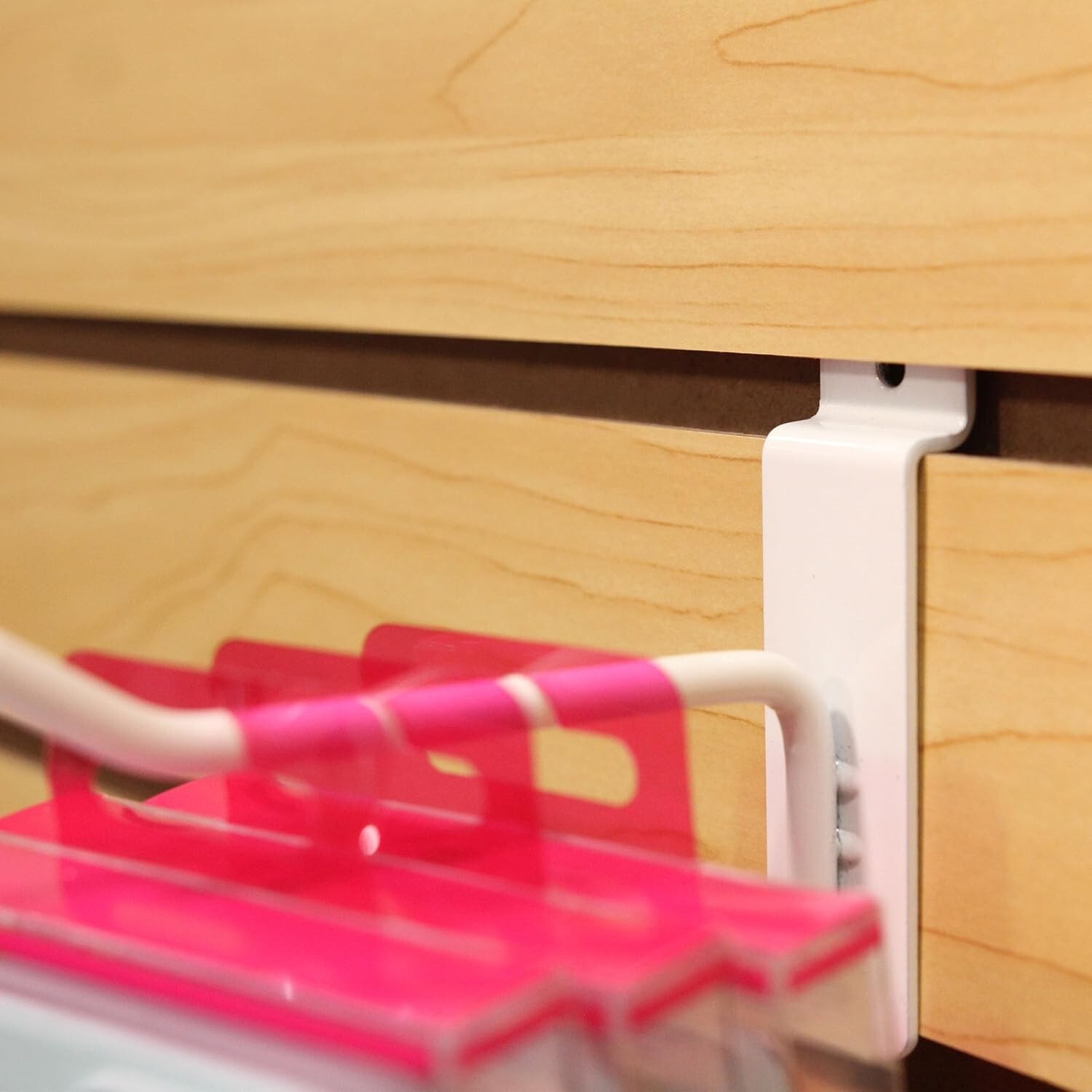 Lot of 50 6" Slatwall Hooks White Peg Slat Wall Retail Display 6mm Tubing Metal