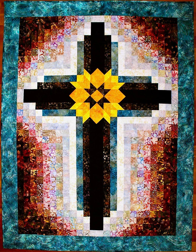 Painted Cross Wall Hanging Pattern by QuiltFox