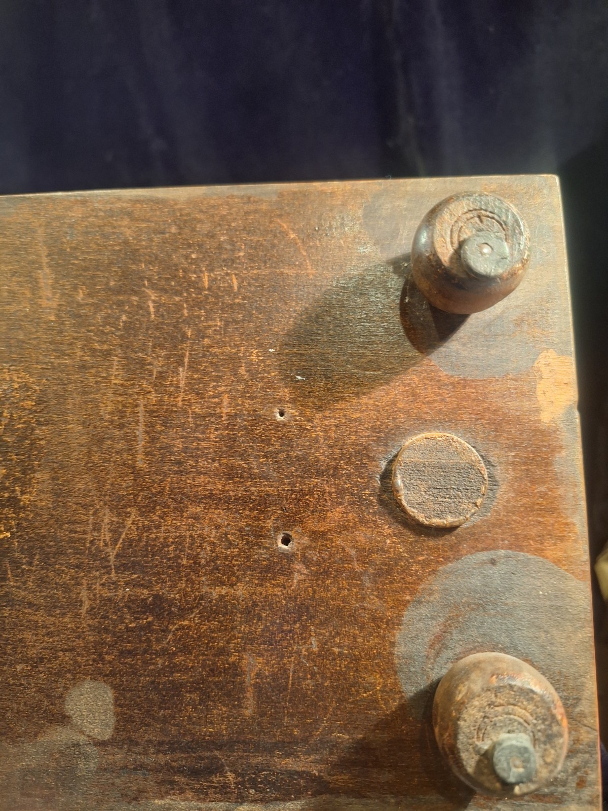 Antique Wood Tabletop Vanity Dressing Table Swivel Mirror by Schulze & Van Stee