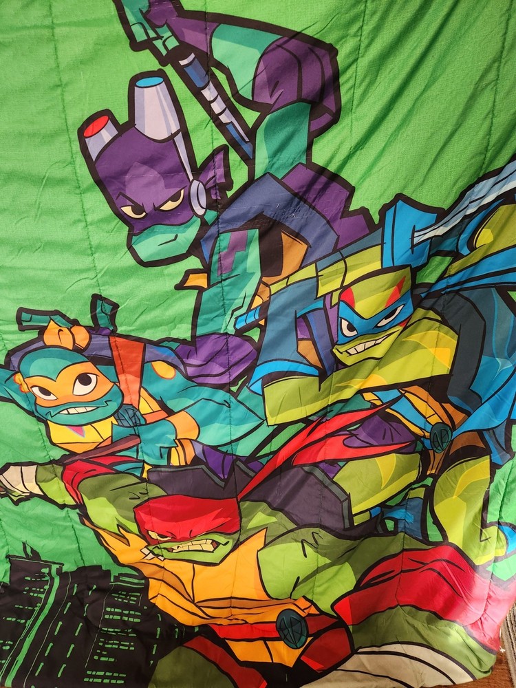 TMNT Comforter, Reversible, Appr 82"×65"
