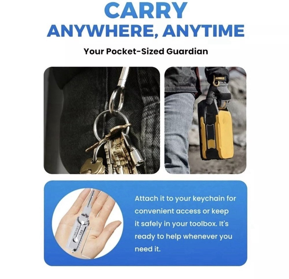 SS002 PRO Stainless Steel Key Decoder Pickup Tool Hand Tool O-ring Hook Pickup