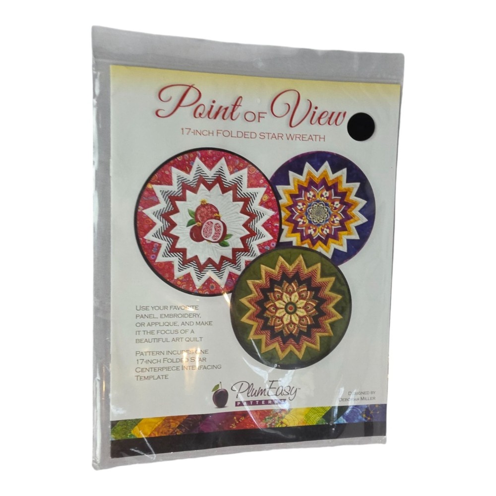 Point Of View Folded Star Wreath Pattern Interfacing Template PEP-129