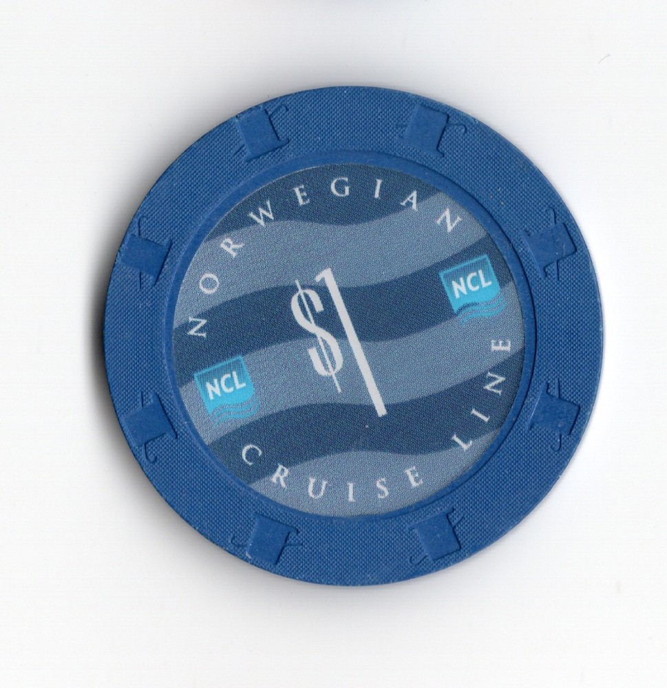 Norwegian Cruises NCL $1 HC Small Insert Casino Chip