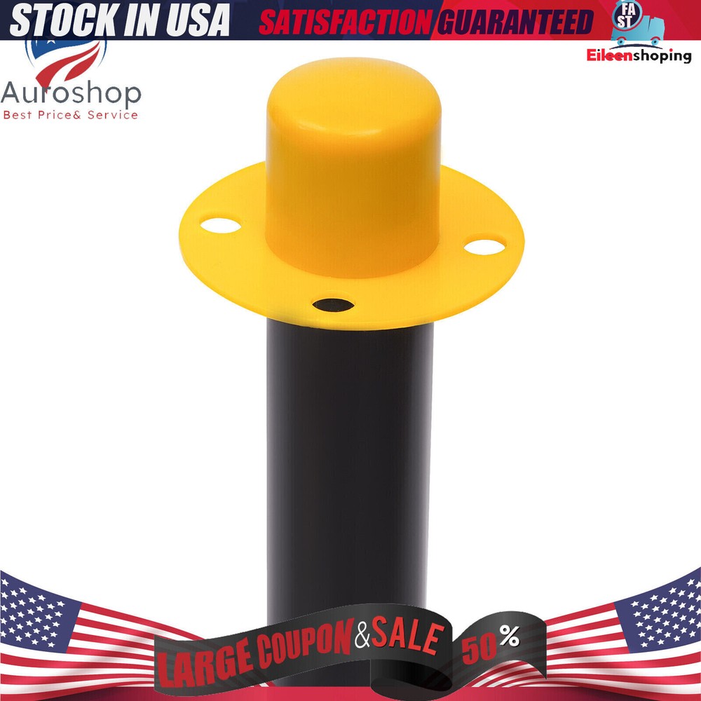 6 Pack Traffic Cones Adjustable Delineator Post Portable Parking Pole W/ Chains