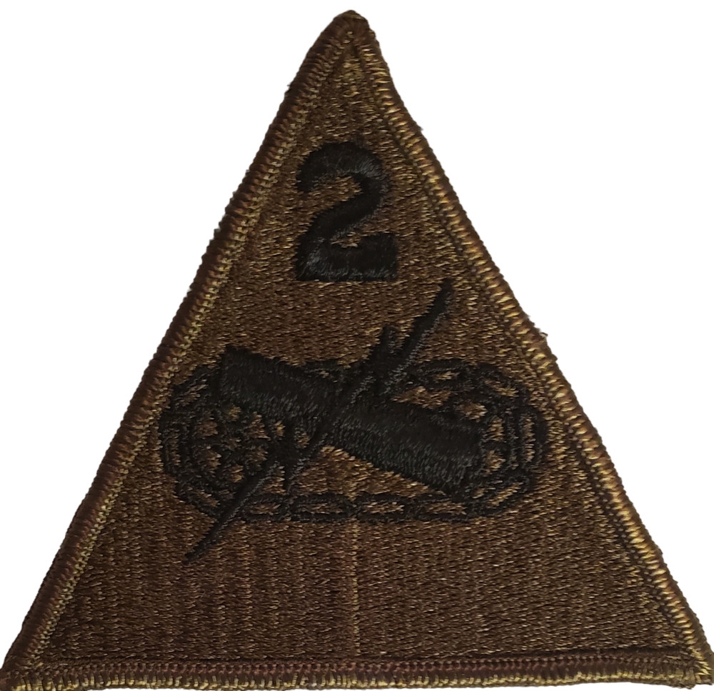 Large 2nd Armored Division Subdued Patch US Army