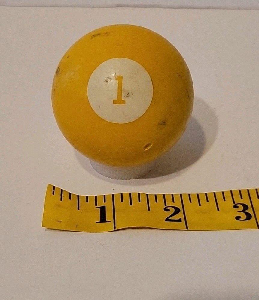 Vintage No. 1 Solid Yellow Pool Ball Billiard 2" Replacement (H)