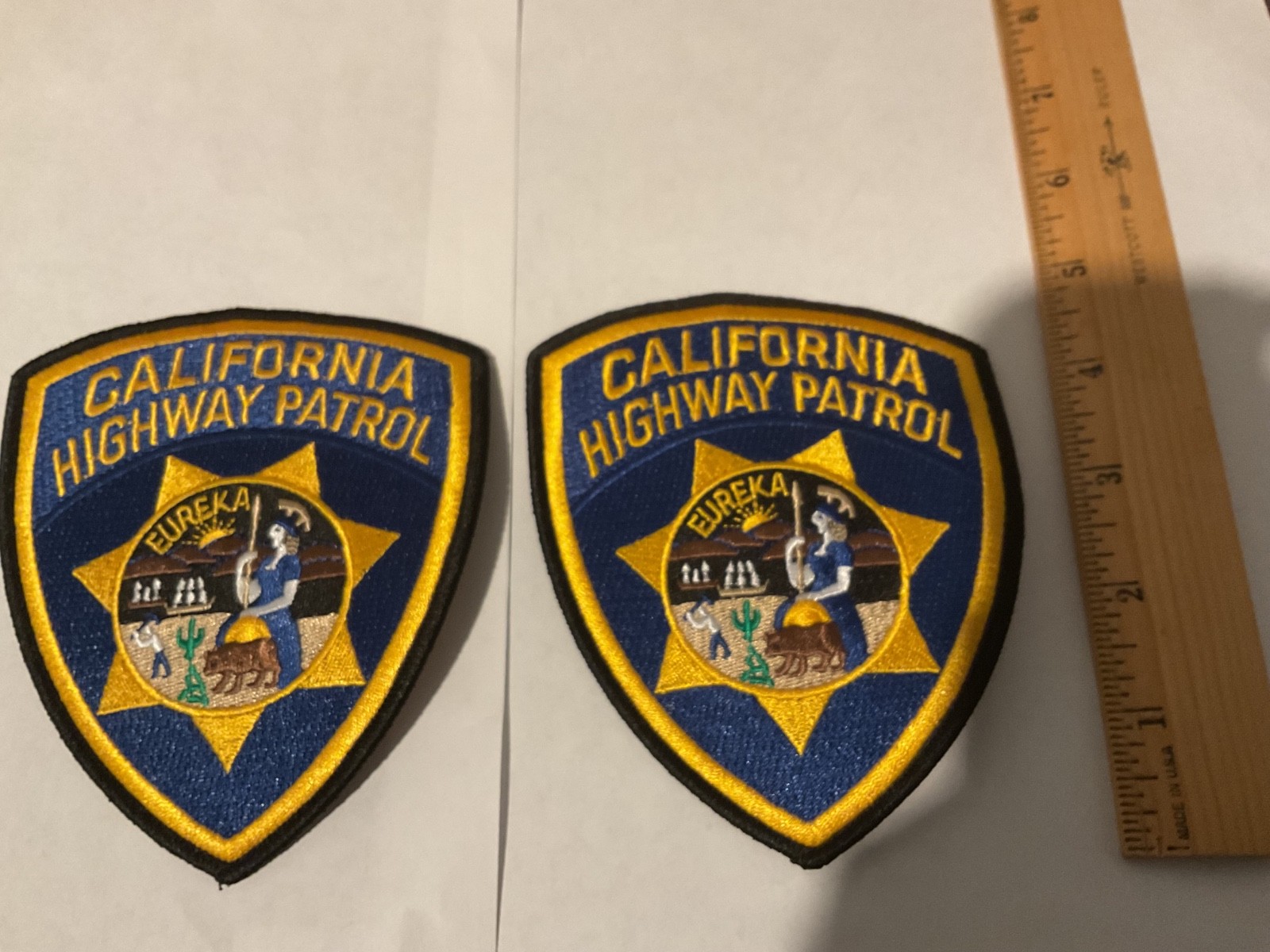 California Highway Patrol with Eureka Patch Full Size Set New Tracking &Insured