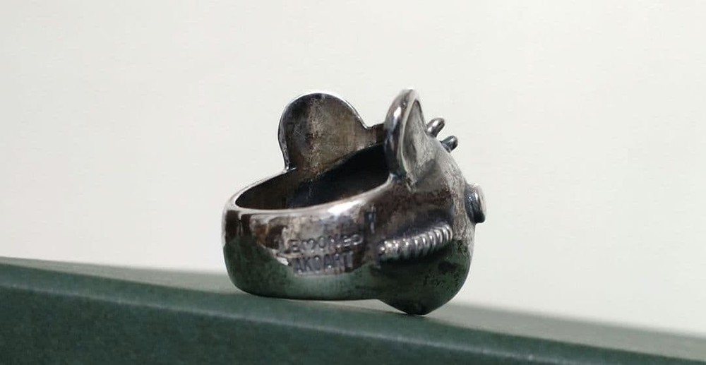 [Rare] LEMONed hide Psycho Bear Silver ring