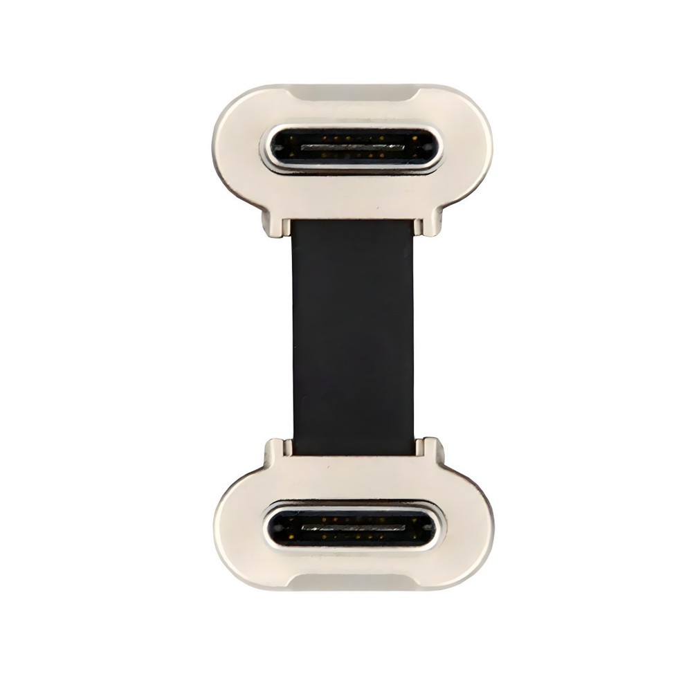 CY 2cm Angled Slim Flat Type C to USB-C Power USB2.0 Data Cable 65W Fast Charge