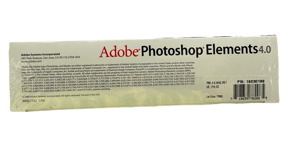 Adobe Photoshop Elements 4.0 Macintosh Mac Works With iPhoto - SEALED