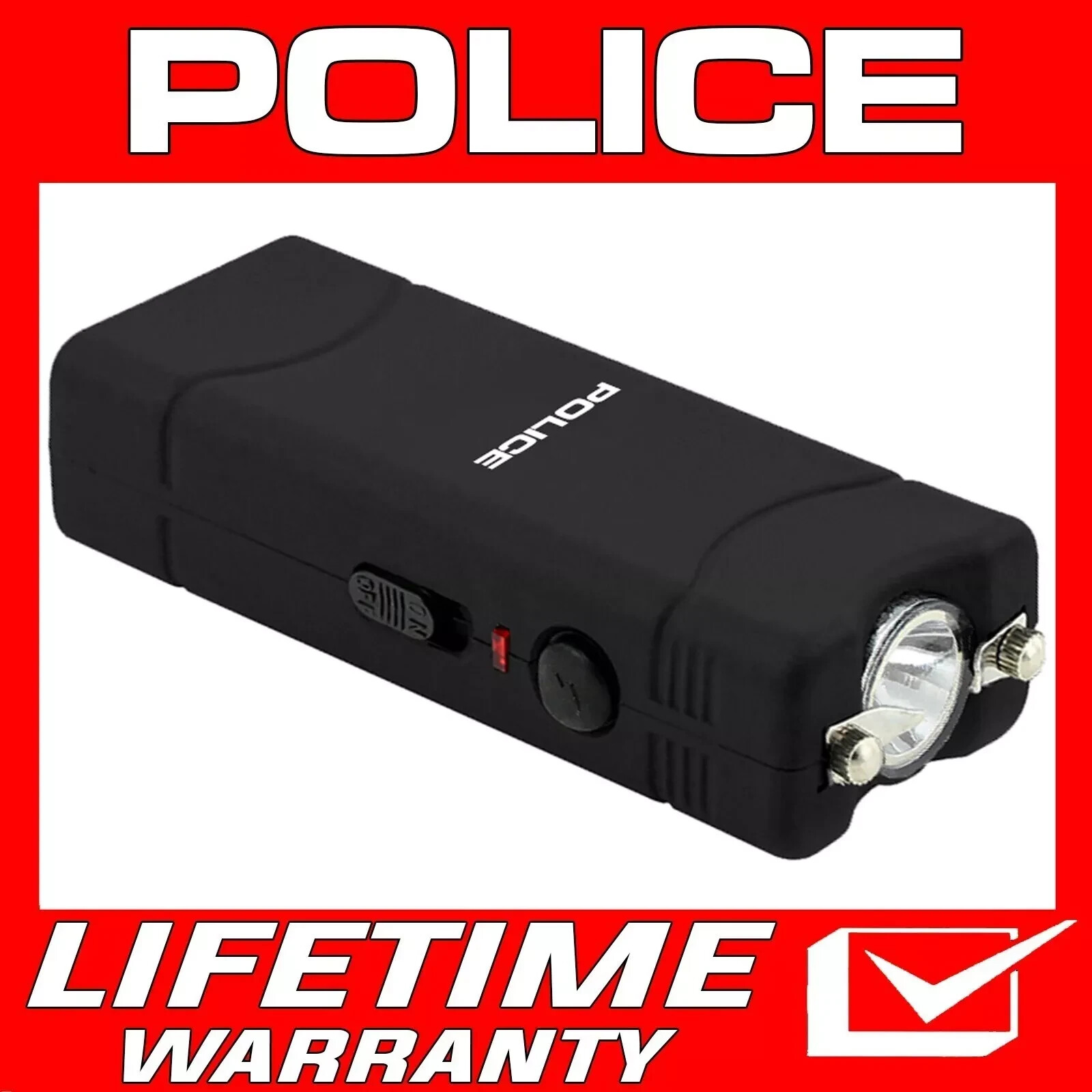 POLICE Stun Gun 801 Mini Rechargeable LED Flashlight Black