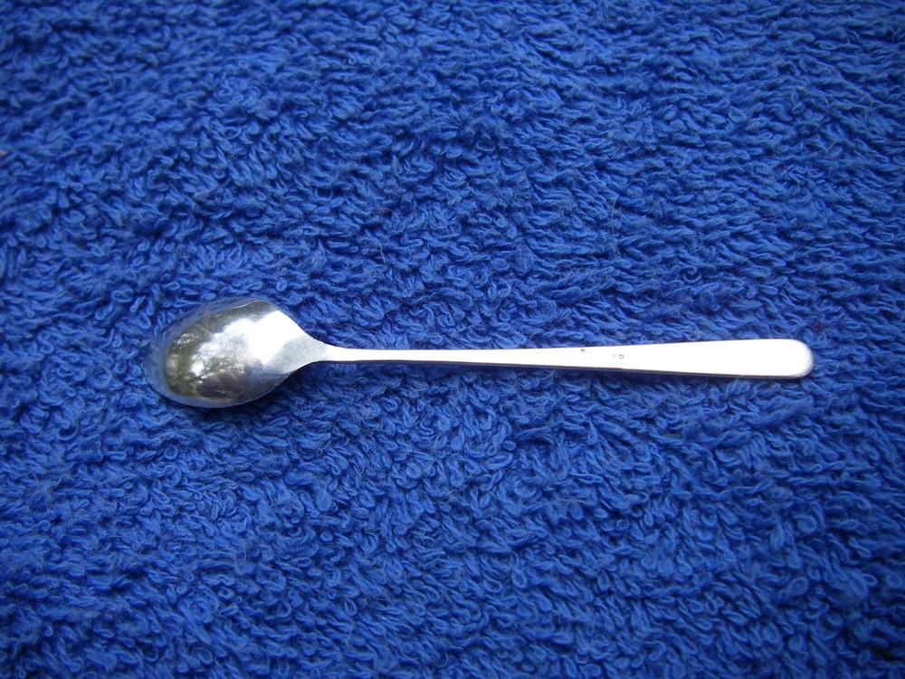 Vintage Silver SALT SPOON-Oval Bowl-SILVER Mark