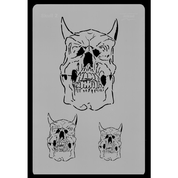 Harder and Steenbeck Airbrushing stencil set "Skull"
